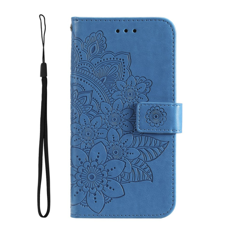 Housse Oppo A38 Motif Floral avec Lanière