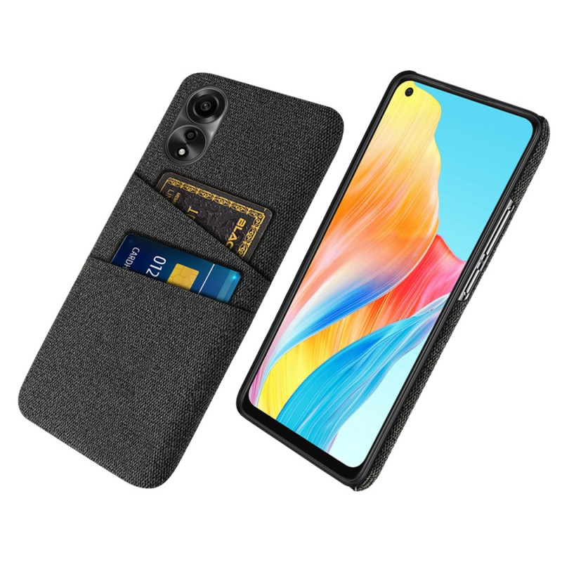 Coque Oppo A78 Tissu Porte-Cartes