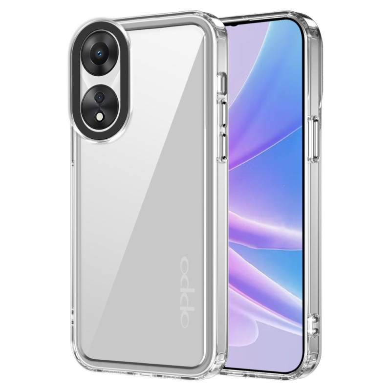 Coque Oppo A78 5G Transparente Rebords Style Métal