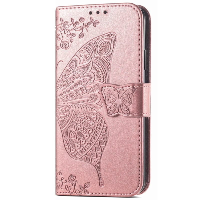 Housse Oppo A78 5G Papillon Baroque à Lanière