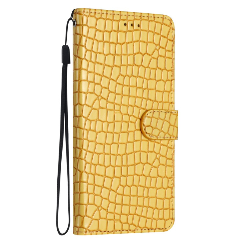 Housse Oppo A98 5G Crocodile avec Lanière