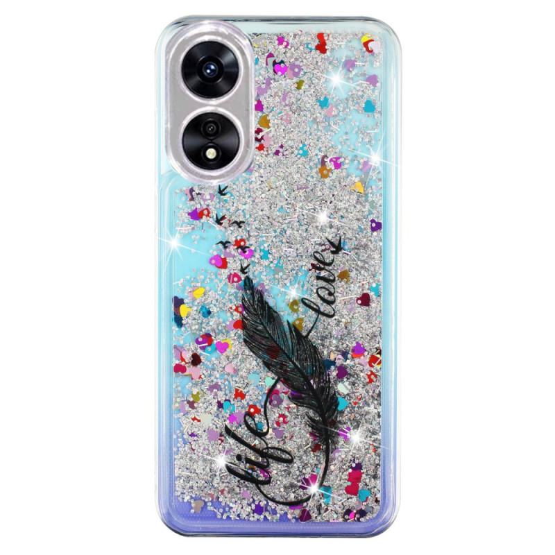 Coque Oppo A17 / A17k Paillettes Plume