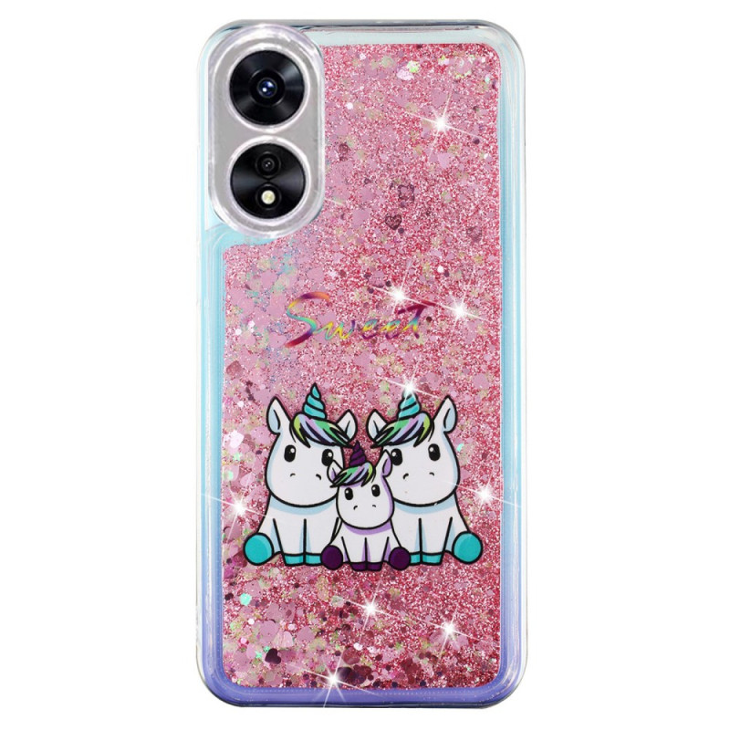 Coque Oppo A17 / A17k Paillettes Licornes