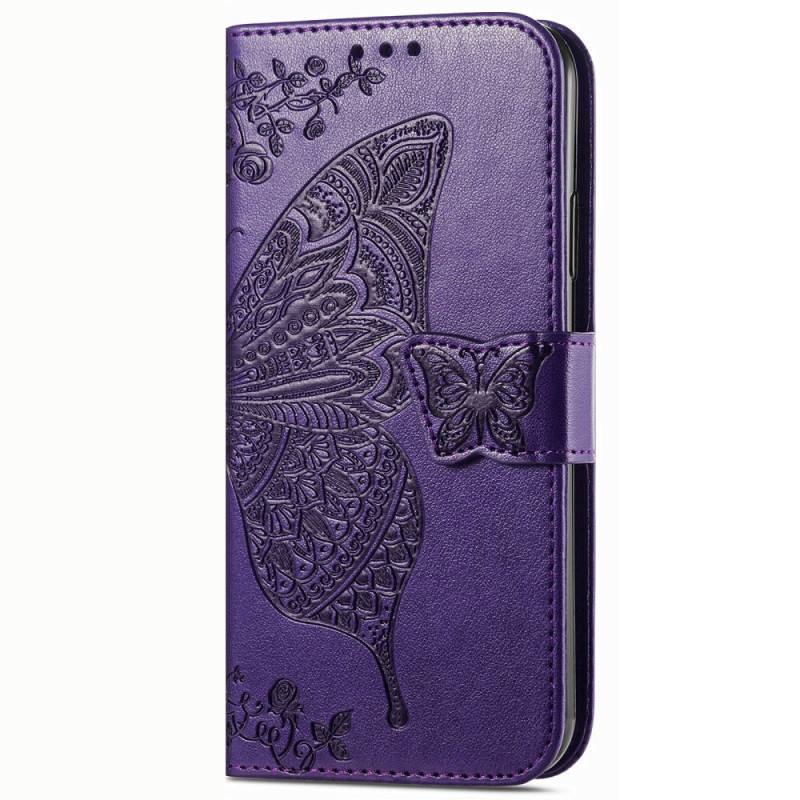 Housse Oppo A17 / A17k Papillon Baroque à Lnaière