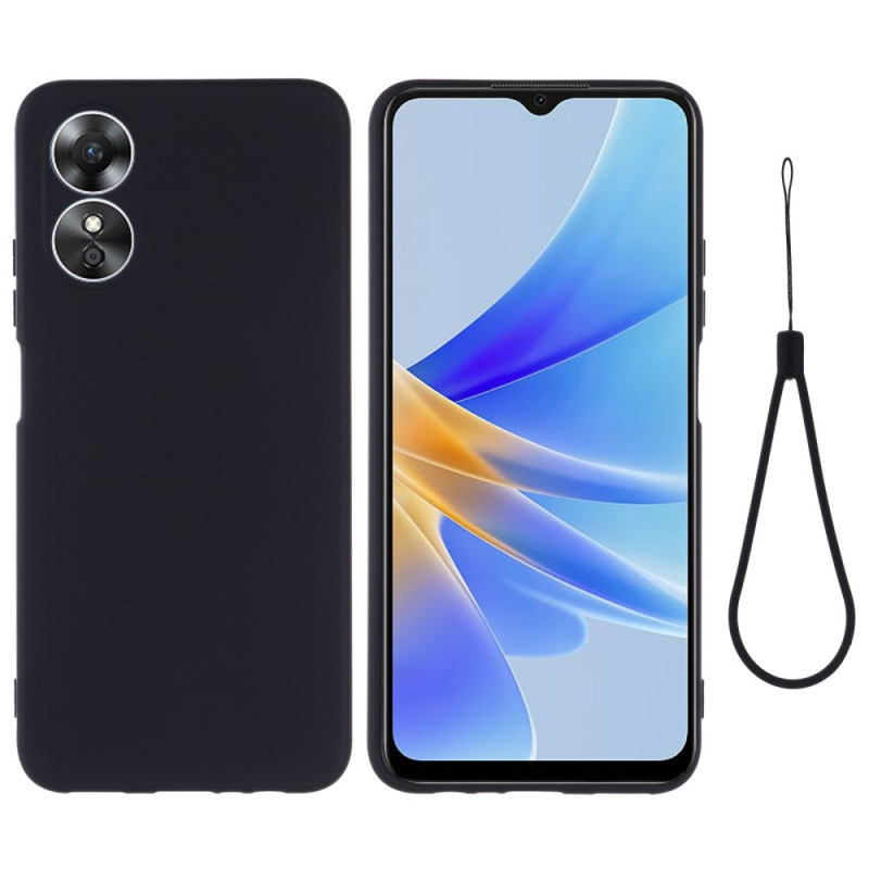 Coque Oppo A17 / A17k Silicone Liquide à Lanière