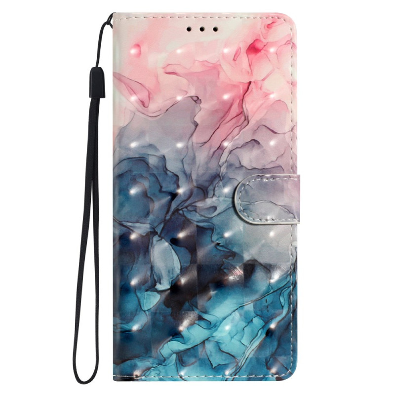 Housse Oppo A77 5G /  A57 5G / A57 4G Marbre Rose et Bleu à Lanièe