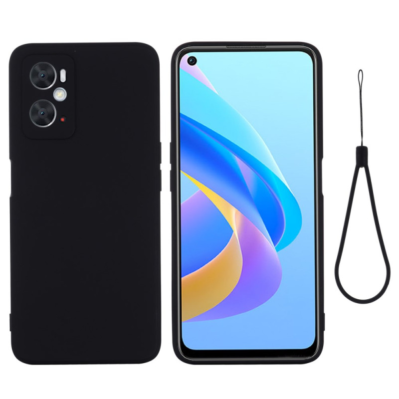 Coque Oppo A96 Silicone Liquide à Lanière