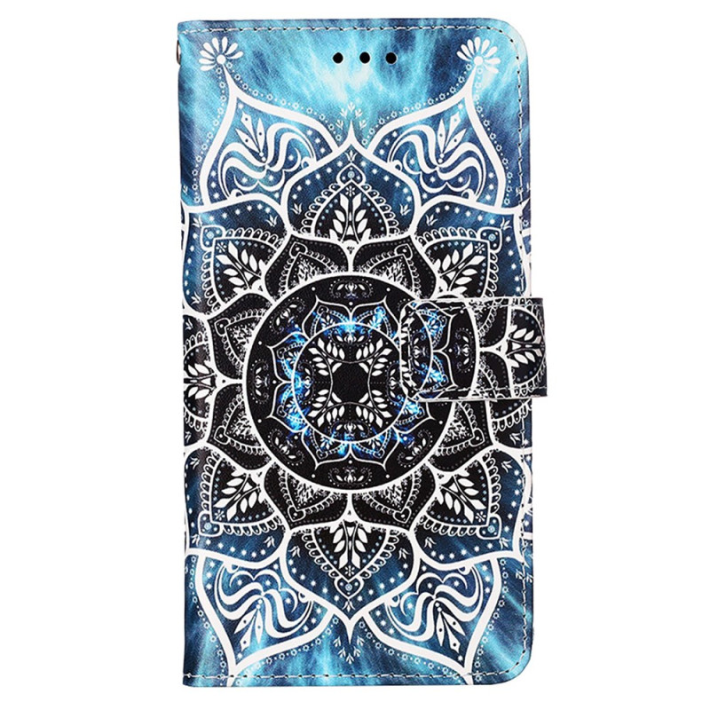 Housse Oppo Reno 11 5G Fleur de Mandala à Lanière