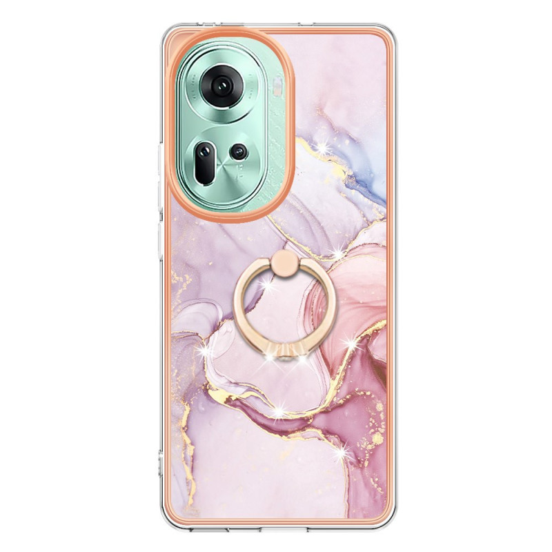 Coque Oppo Reno 11 5G Anneau Support Design Marbre