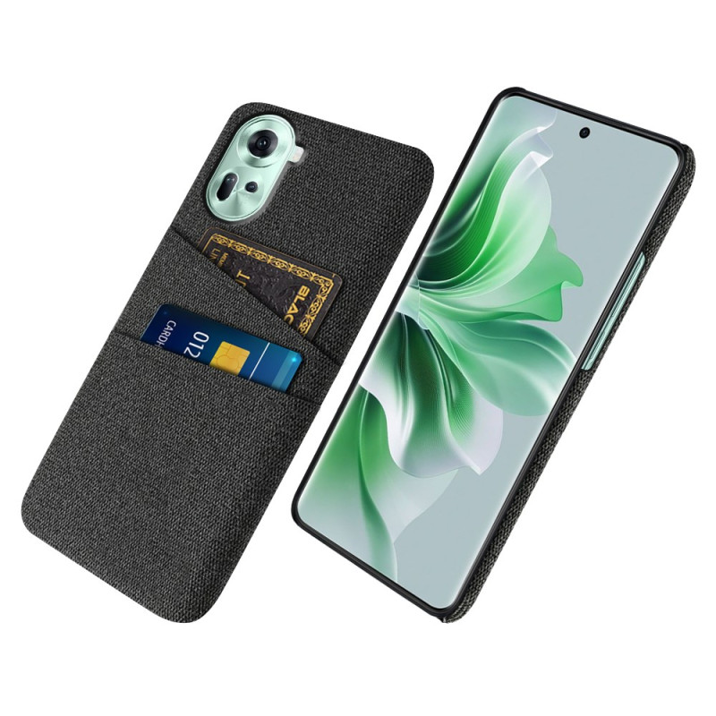 Coque Oppo Reno 11 5G Tissu Porte-Cartes