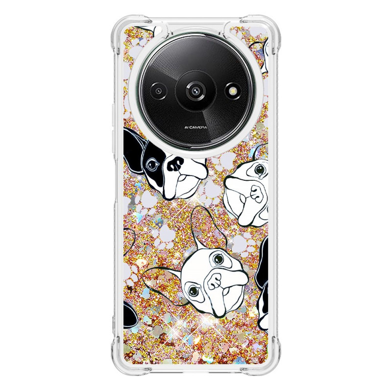 Coque Xiaomi Redmi A3 / Poco C61 Paillettes Chien