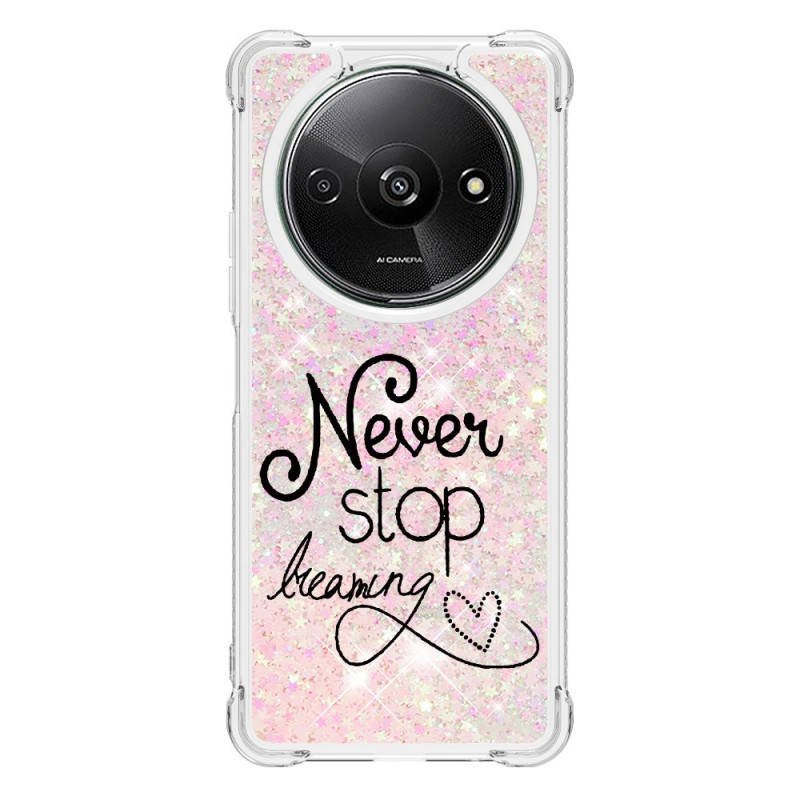 Coque Xiaomi Redmi A3 / Poco C61 Paillettes Never Stop Dreaming