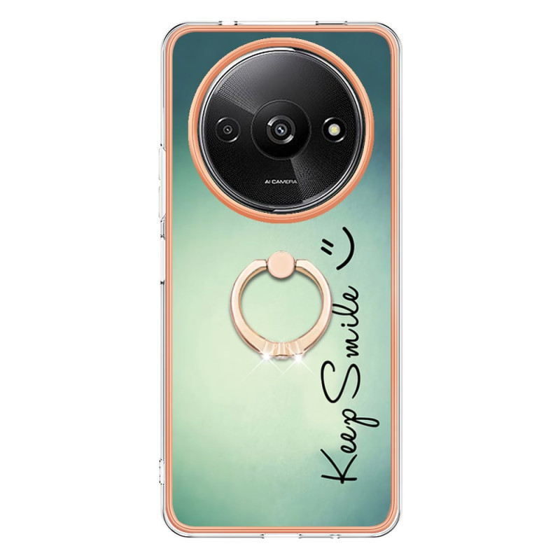 Coque Xiaomi Redmi A3 / Poco C61 Anneau-Support Keep Smile