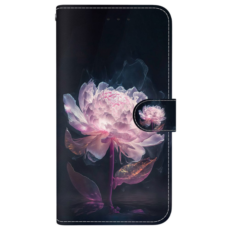 Houss Oppo A60 Pivoine Pourpre à Lanière