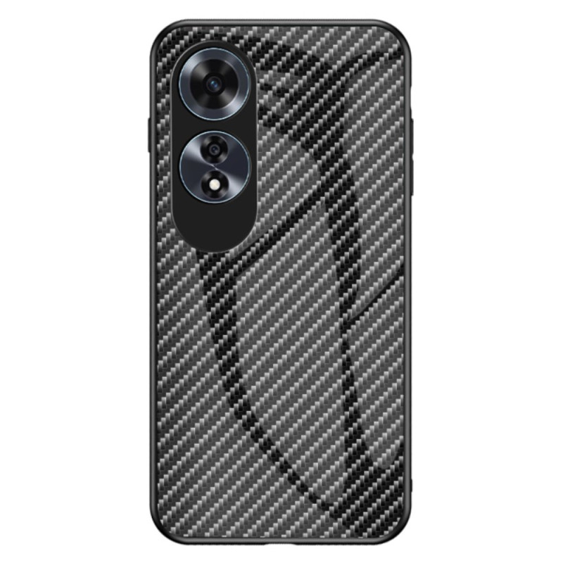 Coque Oppo A60 Verre Trempé Fibre Carbone