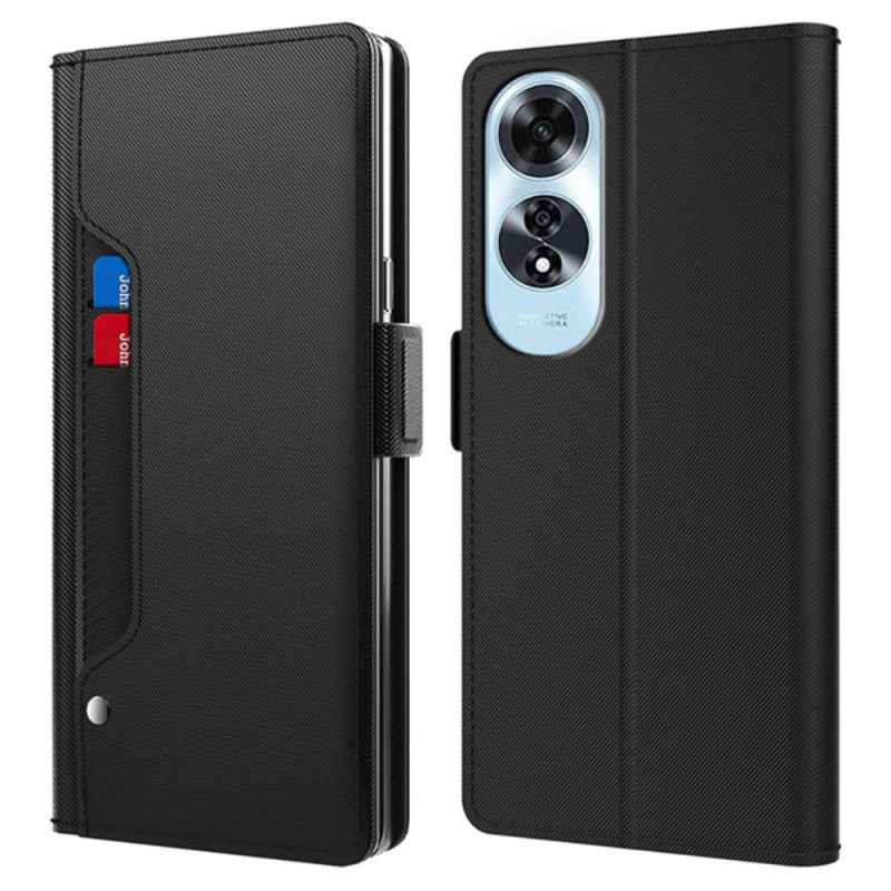 Housse Oppo A60 Miroir et Porte-Carte Amovible