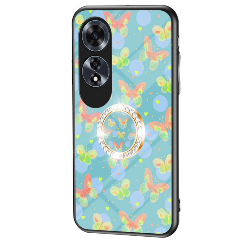 Coque A60 4G Verre Trempé Anneau-Support Motif Fantaisie