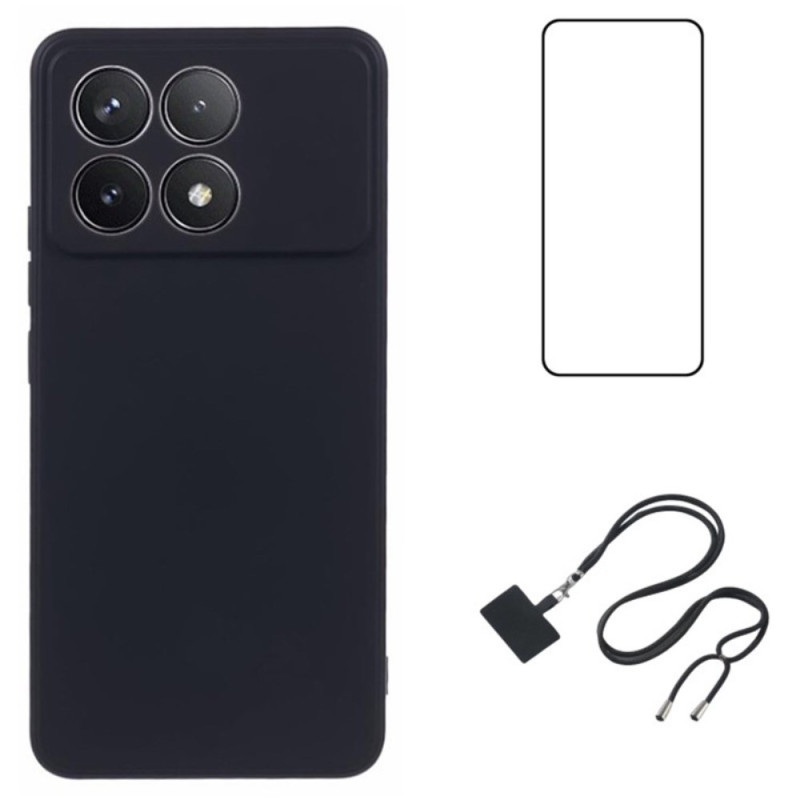 Coque Poco F6 Pro 5G Protecteur Écran et Lanière