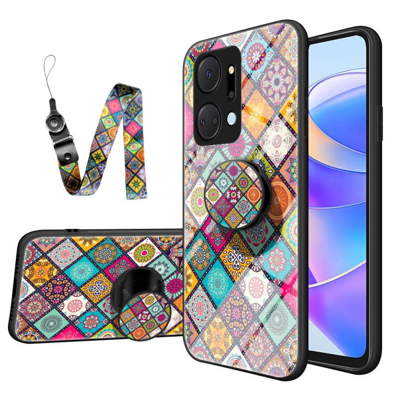 Coque Honor X7a Anneau-Support Patchwork