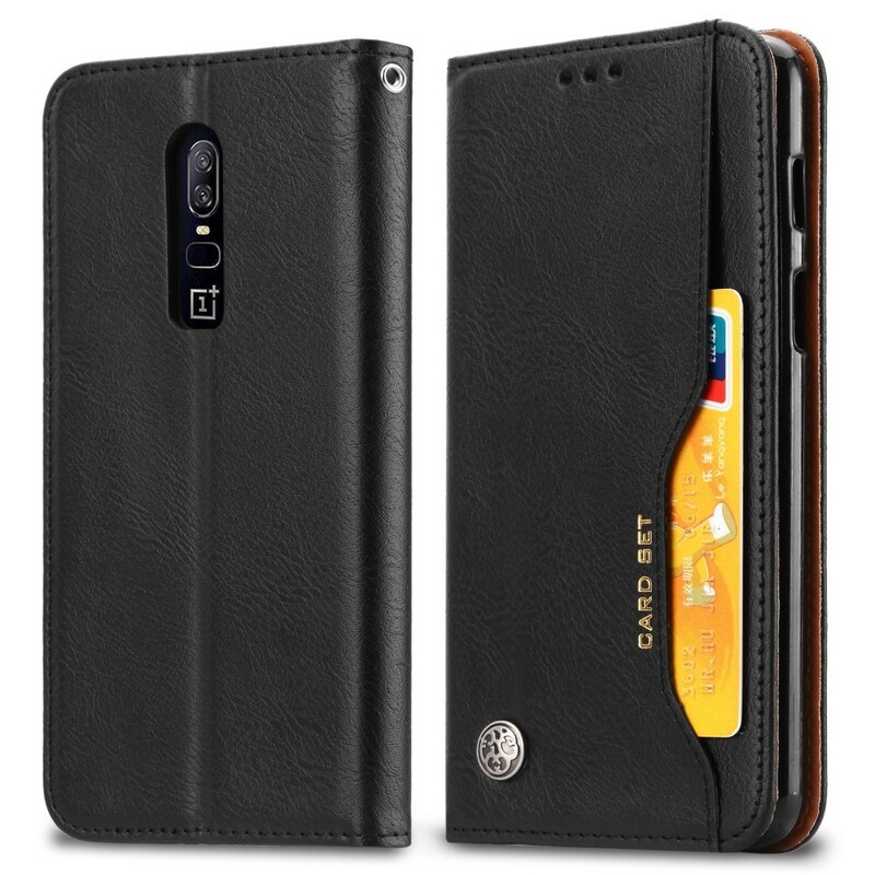 Flip Cover OnePlus 6 Simili Cuir Porte-Cartes