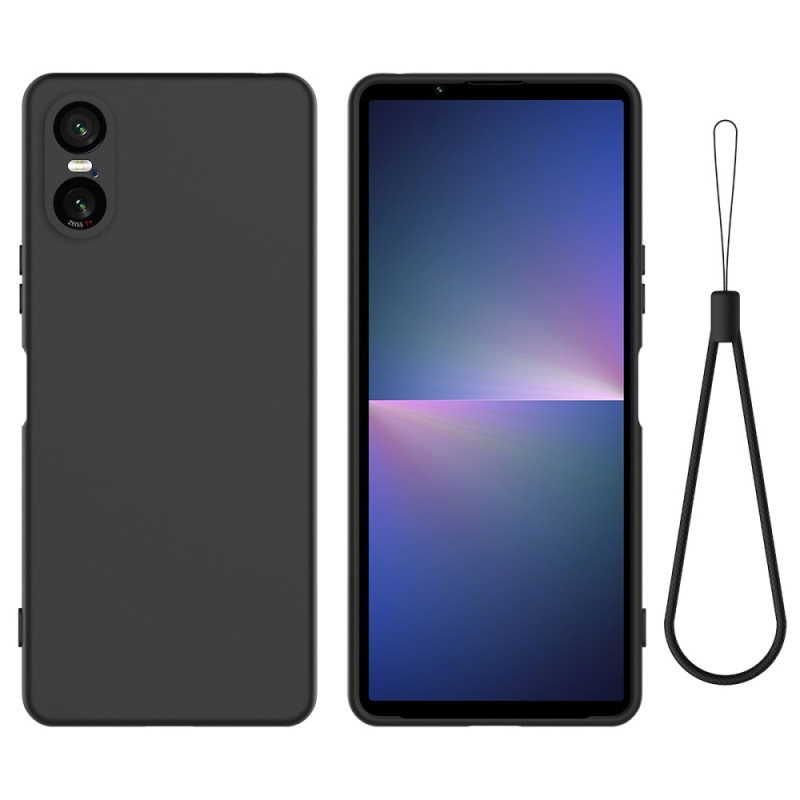 Coque Xperia 10 VI Silicone Liquide à Lanière