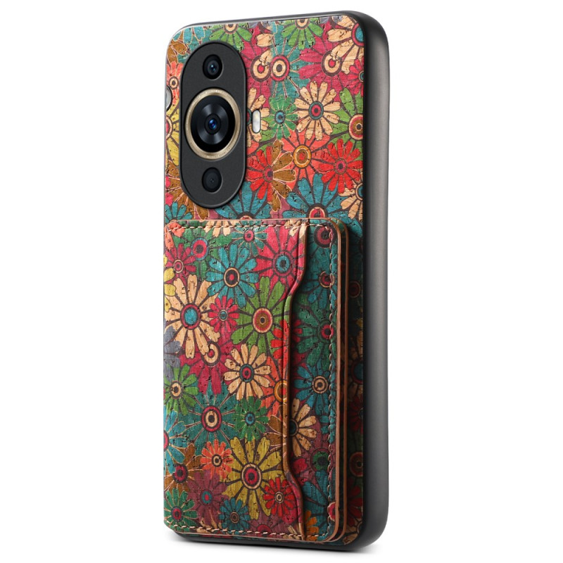 Coque Huawei Nova 12S Porte-Cartes Support Florale