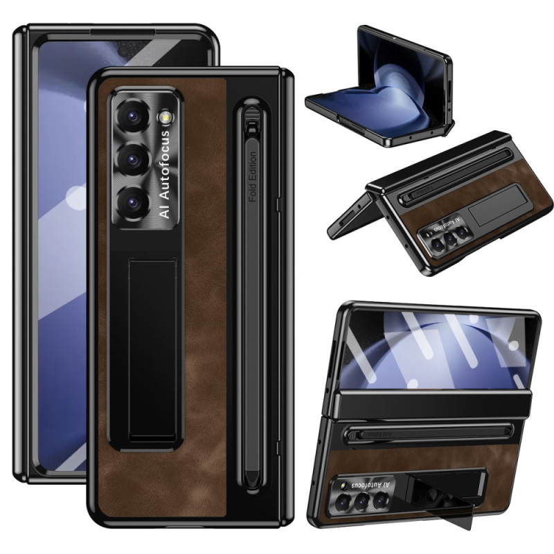 Étui Samsung Galaxy Z Fold 6 Support et Film en Verre Trempé Style Vintage