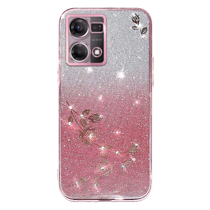 Coque  Oppo Reno 7 Fleurs et Strass KADEM