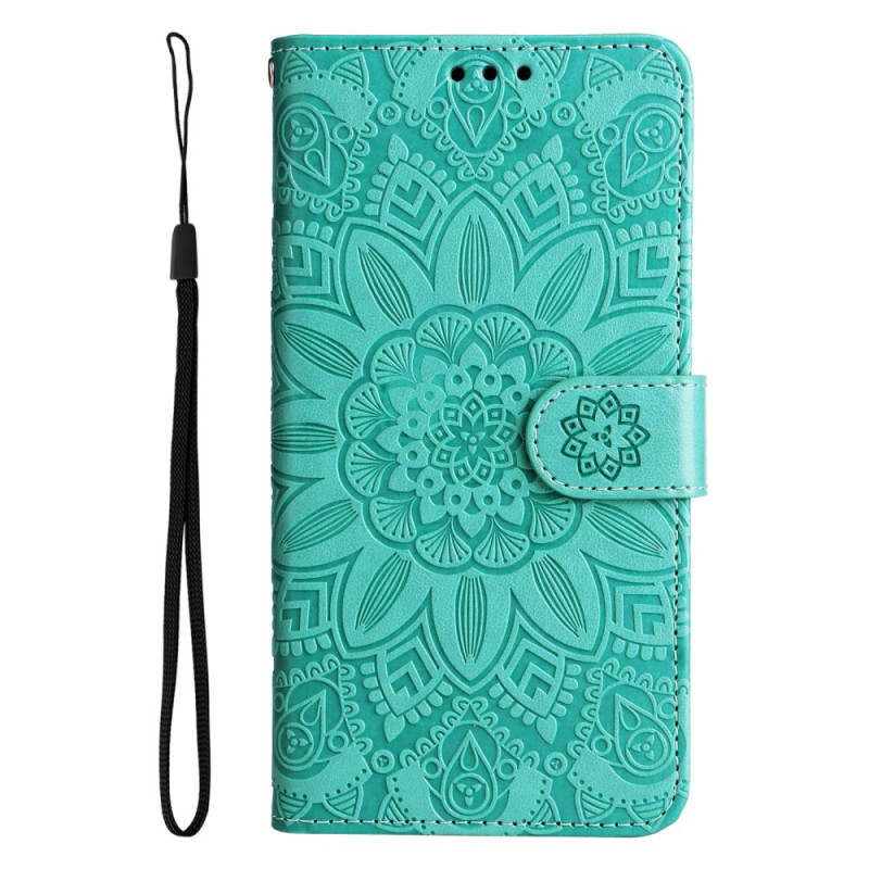 Housse Oppo Reno 7 Motif Tournesol à Lanière