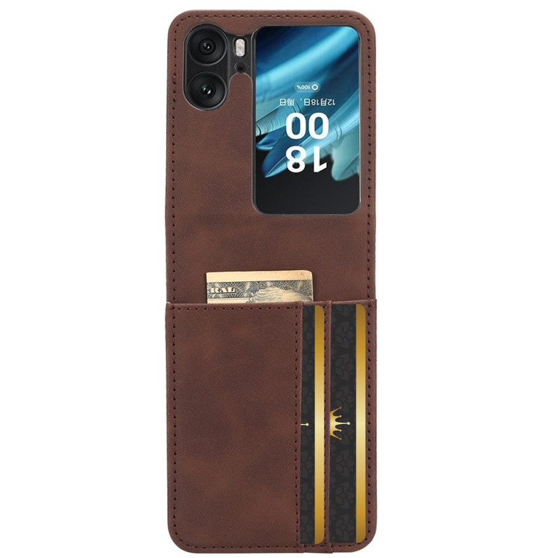 Coque Oppo Find N2 Flip Effet Daim Porte-Carte