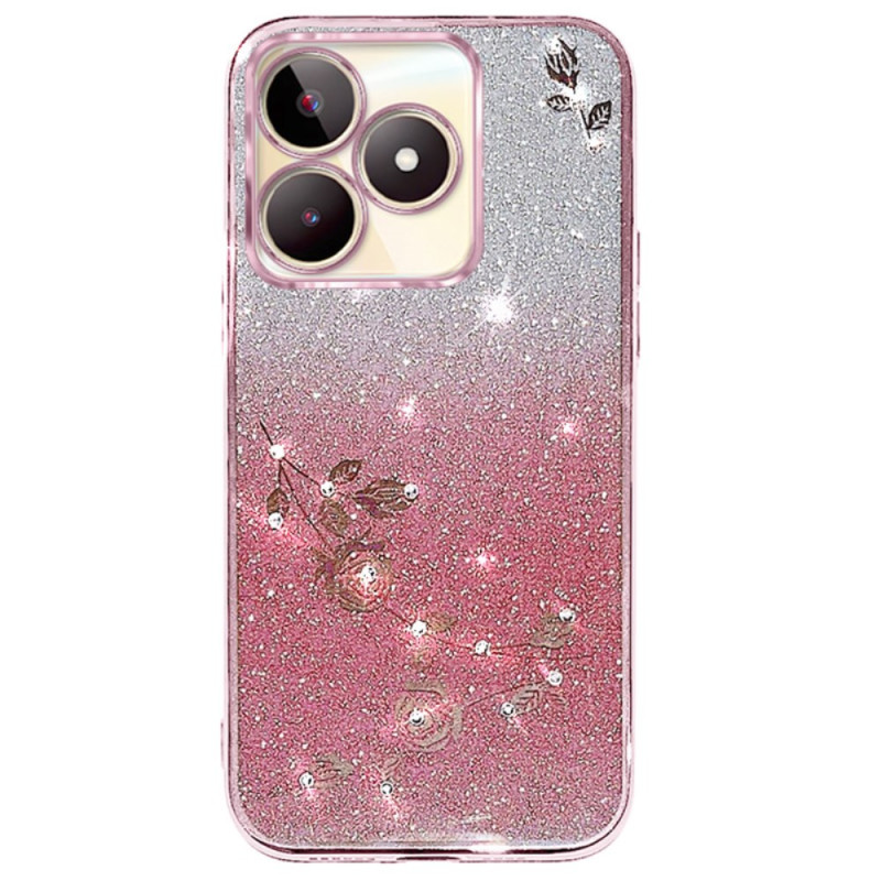 Coque Xiaomi Redmi 13 4G / 13 5G / Poco M6 Fleurs et Strass KADEM