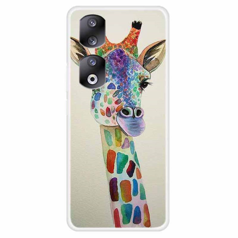 Coque Honor 90 Pro Girafe colorée