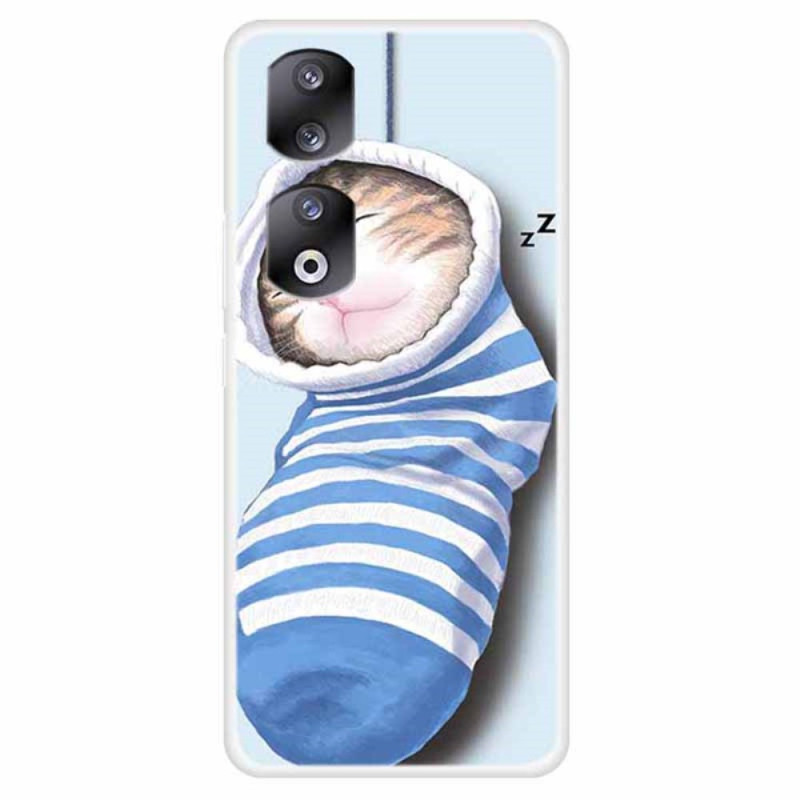 Coque Honor 90 Pro Chaussettes et Chat