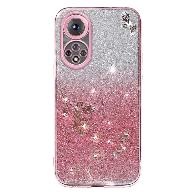 Coque Honor 50 Fleurs et Strass