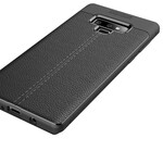 Coque Samsung Galaxy Note 9 Effet Cuir Litchi Double Line