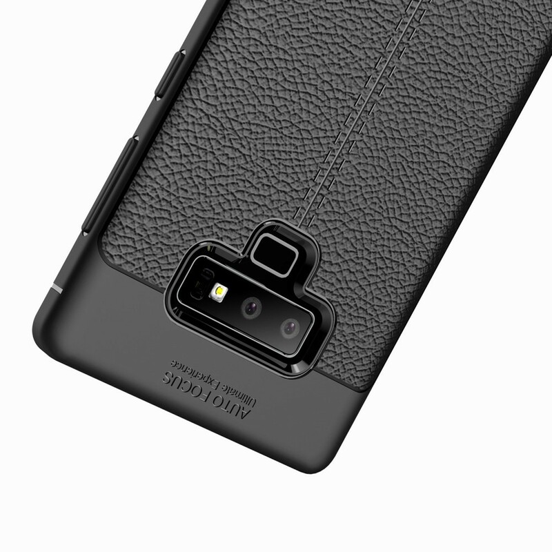 Coque Samsung Galaxy Note 9 Effet Cuir Litchi Double Line