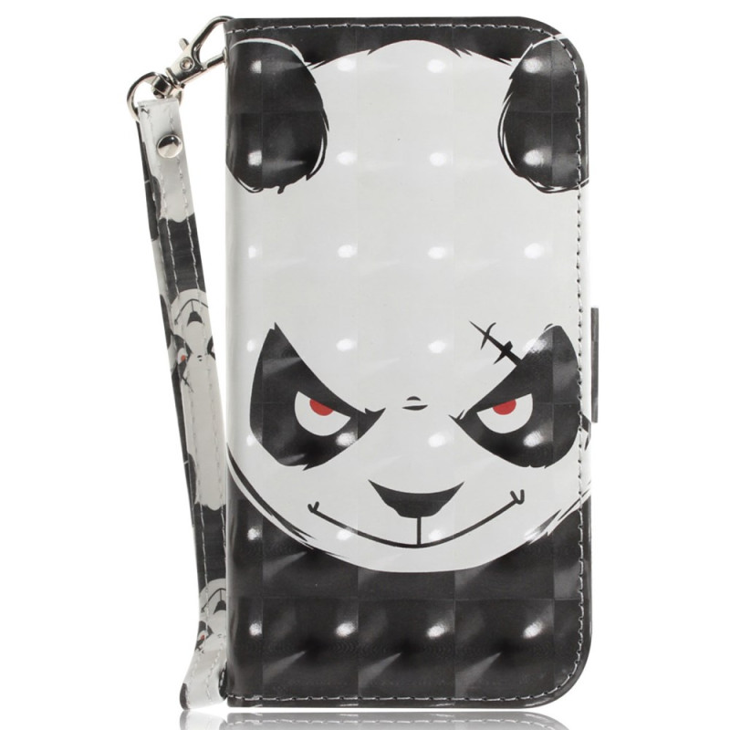 Housse Motorola Edge 50 Pro Angry Panda à Lanière