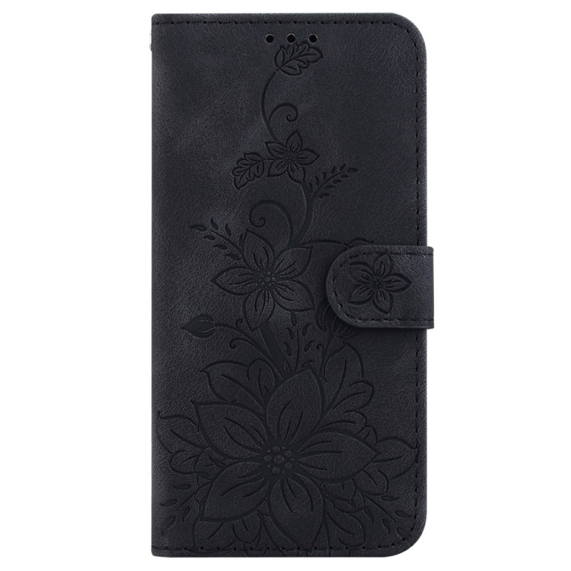 Housse iPhone 16 Motif Floral à Lanière