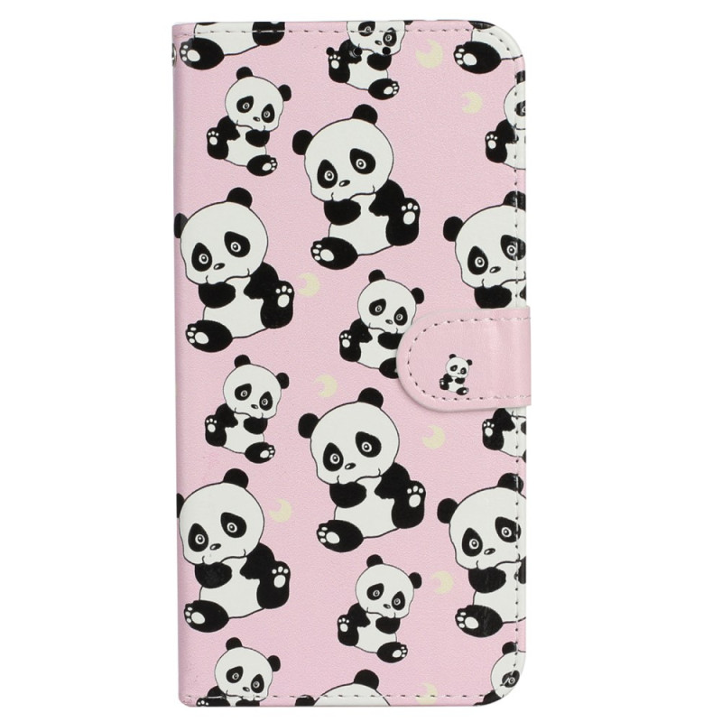 Housse iPhone 16 Plus Pandas à Lanière