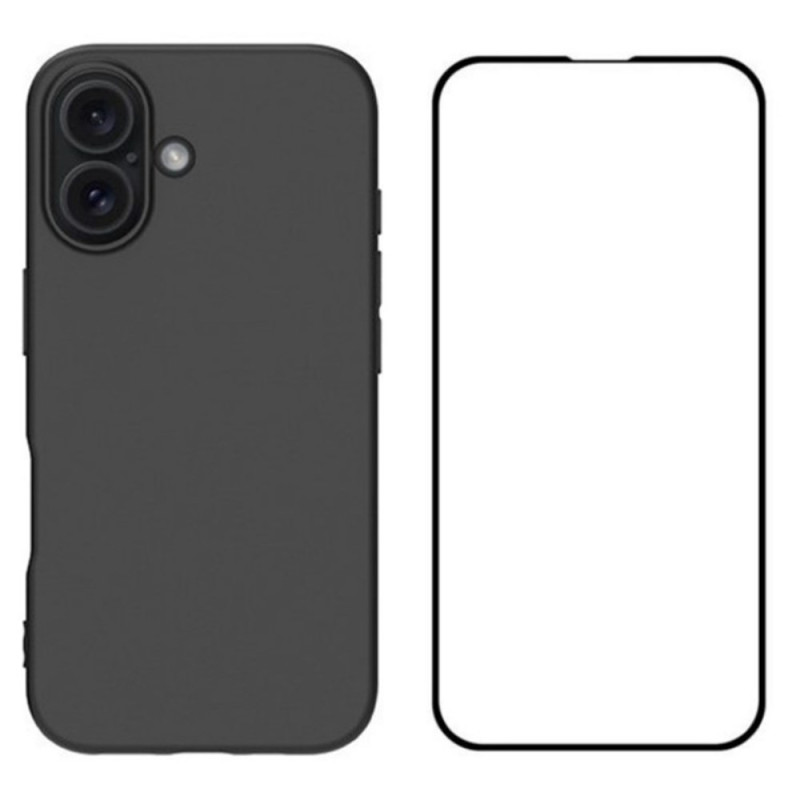 Duo iPhone 16 Plus Coque et Protecteur Écran en Verre Trempé WANLONFENG