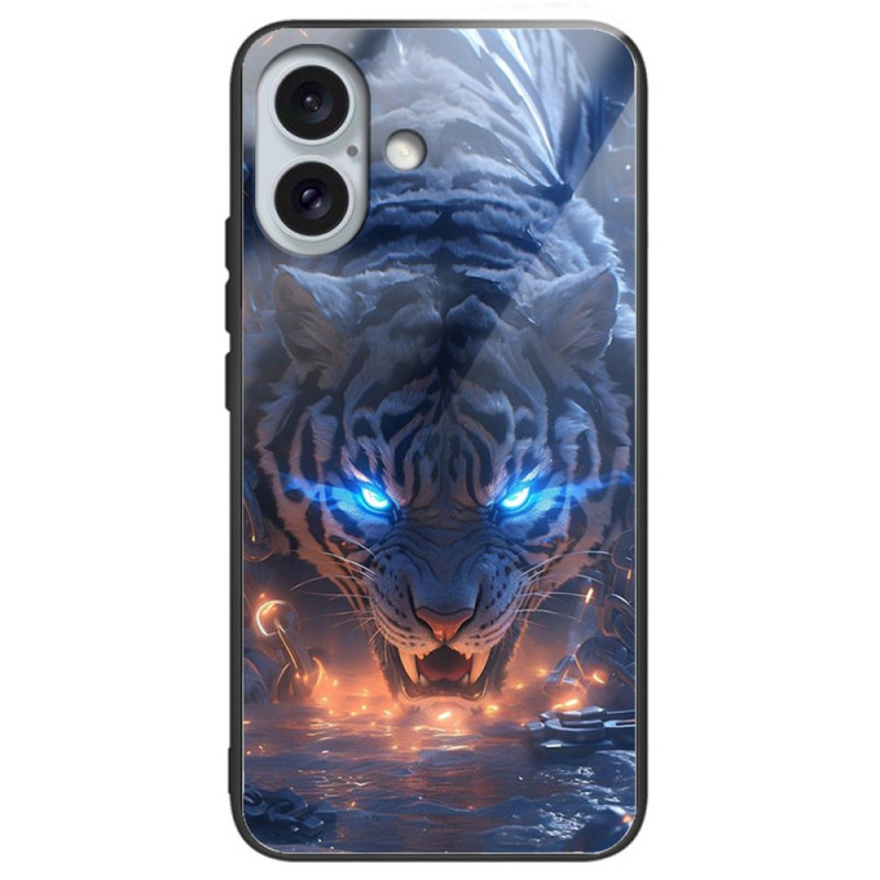 Coque iPhone 16 Plus Verre Trempé Tigre Imprimé