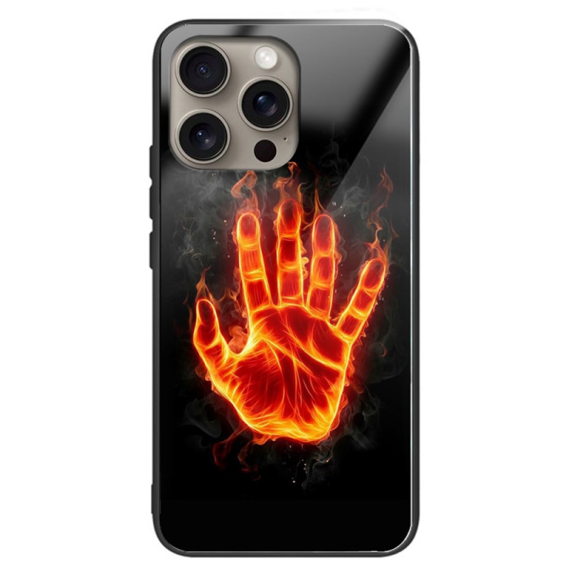 Coque iPhone 16 Pro Verre Trempé Main en Feu