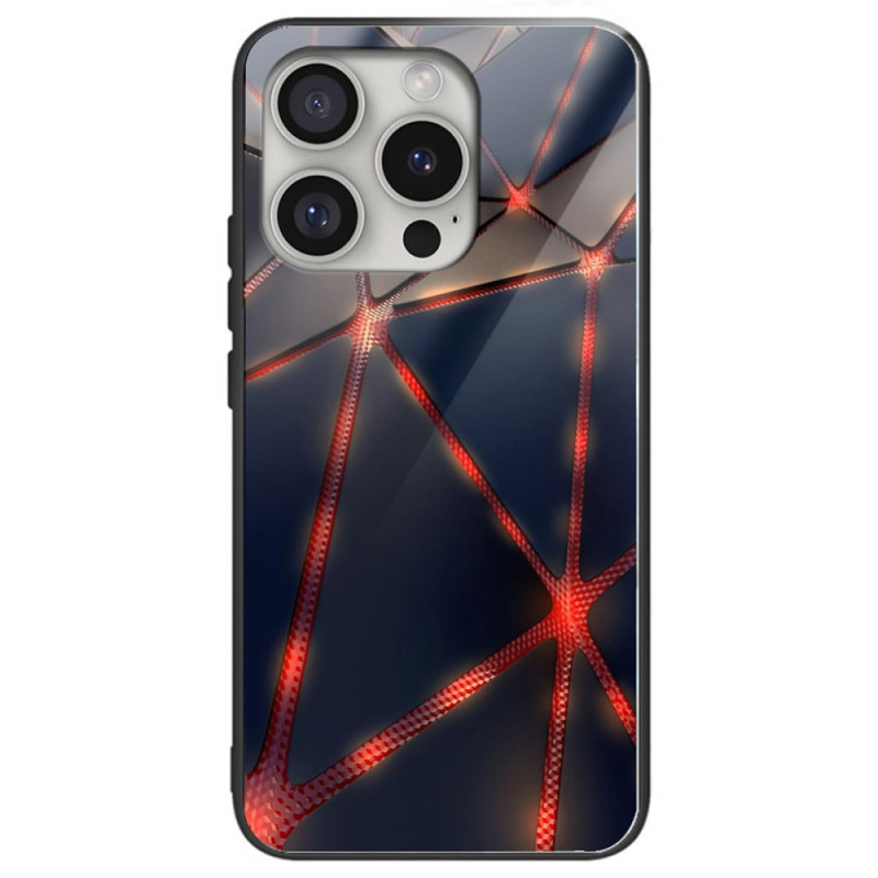 Coque iPhone 16 Pro Verre Trempé Lignes Rouges