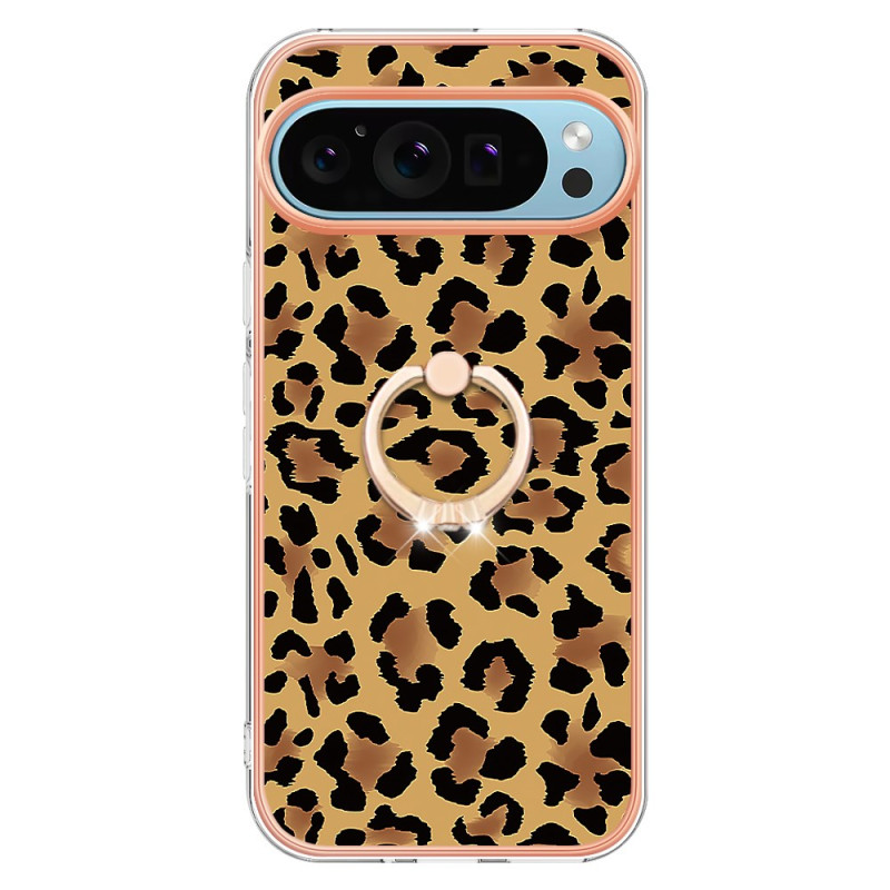 Coque Google Pixel 9 / Pixel 9 Pro Anneau-Support Imprimé Léopard