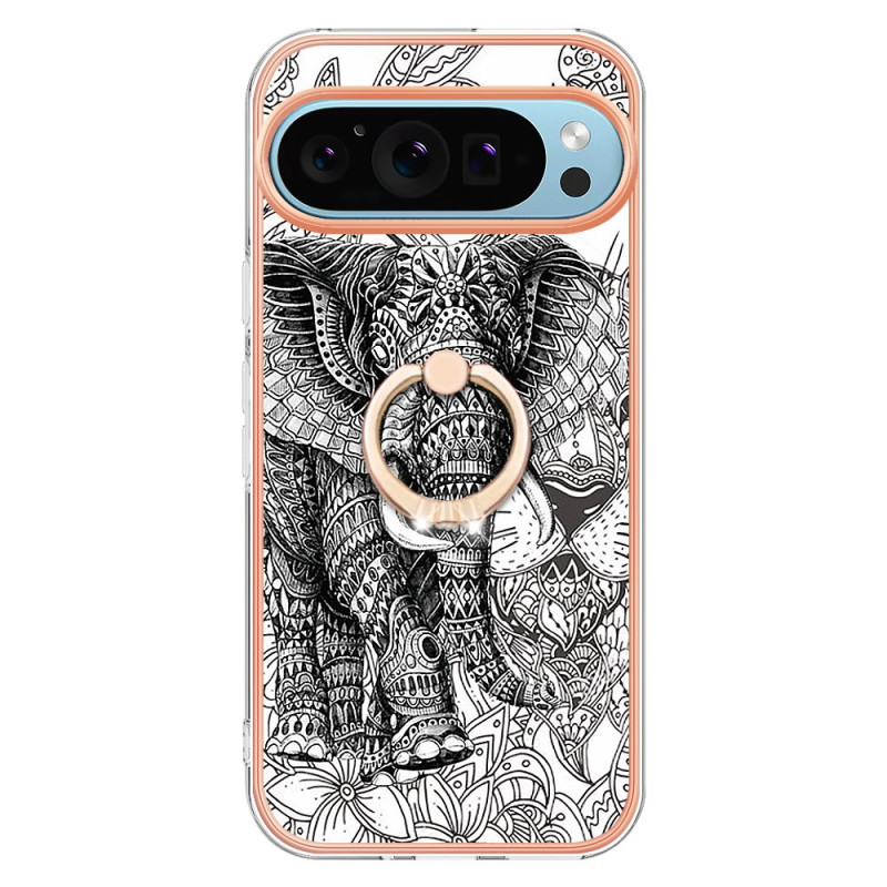 Coque Google Pixel 9 / Pixel 9 Pro Anneau-Spport Éléphant Totem