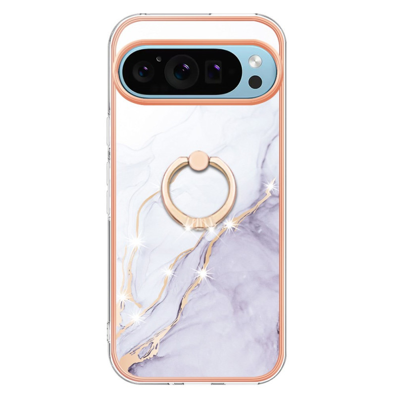 Coque Google Pixel 9 / Pixel 9 Pro Anneau-Support Style Marbre