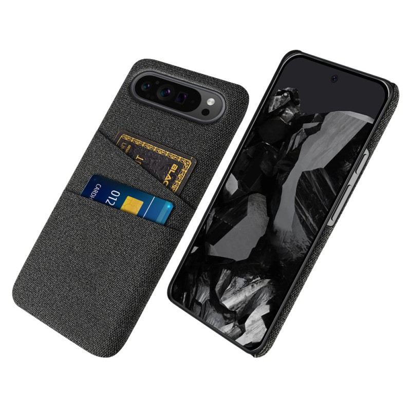 Coque Google Pixel 9 Pro XL Tissu Double Porte-Cartes