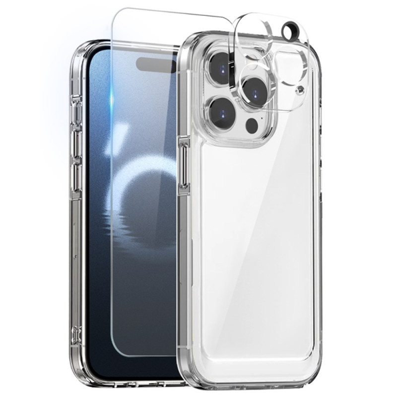 Trio iPhone 16 Pro Coque Transparente avec Protecteur d'Écran et Protecteur de Lentille de Caméra NORTHJO