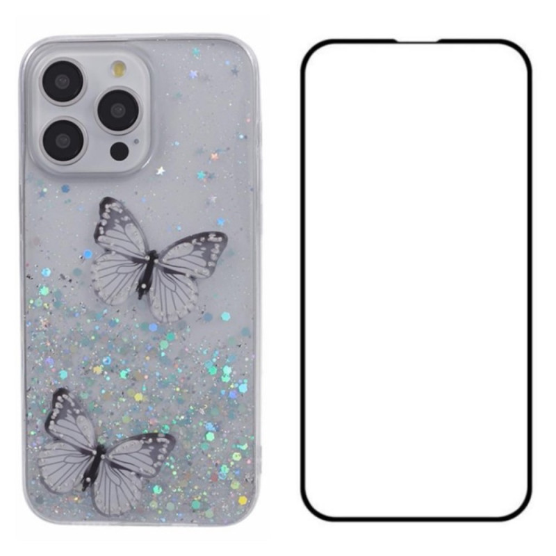 Coque iPhone 16 Pro Protection Écran Série Paillettes WANLONFENG