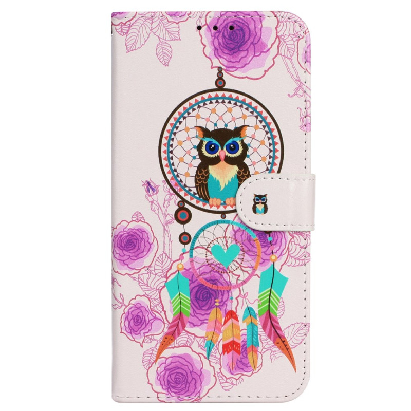 Housse iPhone 16 Pro Max Attrape-Rêves Hibou à Lanière